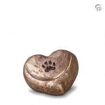 Troost mini dieren urn: Hart met Pootafdruk