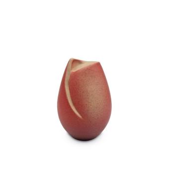 Tulp urn in Rood keramiek 10cm