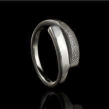 Twist ring in Sterling zilver + vingerafdruk
