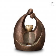 Design urn Geert Kunen met waxine en goudkleurig hartje: Eeuwige Liefde (3000ml).