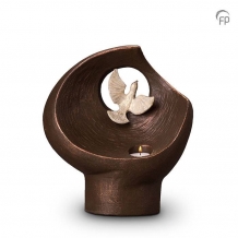 Design urn Geert Kunen met Vogel en waxine: Vlucht In Het Oneindige (3000ml).