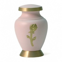 Mini urn Aria Rose Wit met goudkleur (70ml)