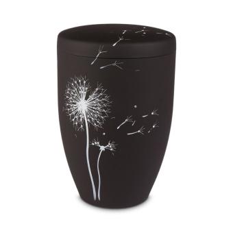 Urn in antraciet met Paardenbloem