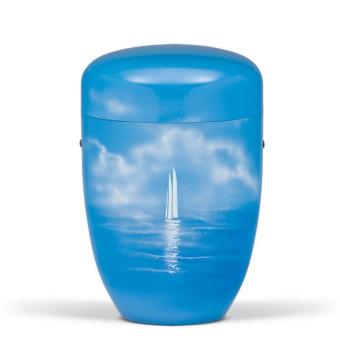 Urn blauw edelstaal: Zeilschip (4000ml)