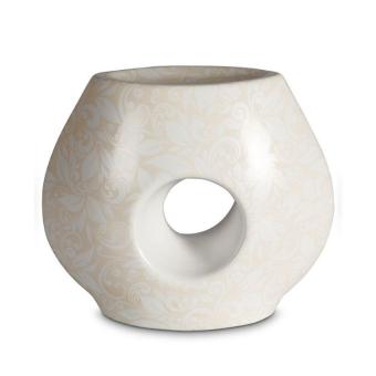 Urn van porselein in Beige met bloemmotief (3000ml)