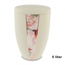 Urn in Ecru edelstaal met Bloemenpoëzie (5000ml)
