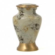 mini urn Glenwood White Marble met goudkleur