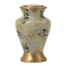 Mini urn Glenwood White Marble met goudkleur (70ml)