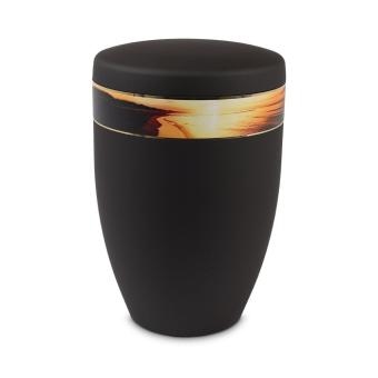 Urn in antraciet met Zonsondergang aan meer (4500ml)