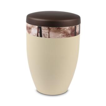 Urn in ivoorbeige met Boslandschap (4500ml)