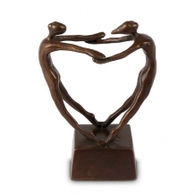 Koppel in Harmony mini urn in brons