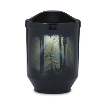 Urn in Zwart edelstaal Airbrushed: Amazone