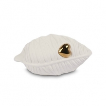 mini urn Boomblad met goudkleurig hart