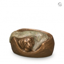 Dieren-urn van keramiek: Slapende Hond