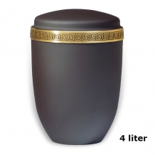 Urn Antraciet-Velours met messing reliëf decorband (4000ml)