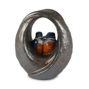 IJsvogel urn van keramiek