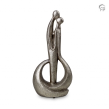 Schulptuur art urn in zilverkleur