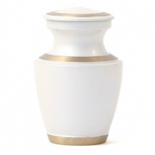 Mini urn Trinity Pearl White met goudkleur (70ml)