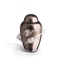Urn van kristal glas met transparante bladeren (400ml)