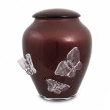 Butterfly urn Burgundy