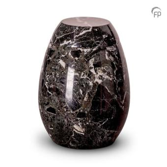 Urn in zwart met wit natuursteen (3600ml)