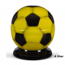 Voetbal urn Geel-Zwart op ronde voet (4000ml)
