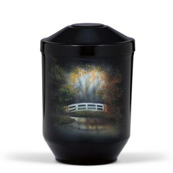Urn zwart edelstaal: Brug over Water (4000ml)