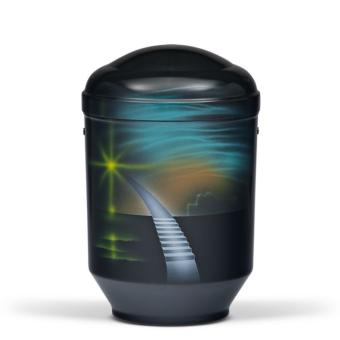 Urn zwart edelstaal: Hemeltrap (4000ml)
