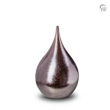 Druppel keramiek urn voor buitenshuis: Metallic (1300ml)