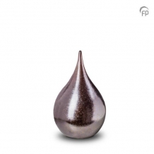 Druppel keramiek mini urn voor buitenshuis: Metallic (900ml)
