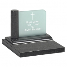 Urnengrafmonument met glasplaat 34x36cm