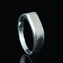 Ring in Sterling zilver + vingerafdruk