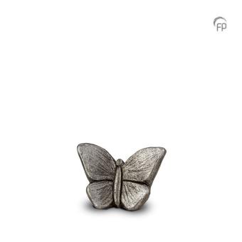 Zilverkleurige Mariposae vlinder urn 150ml