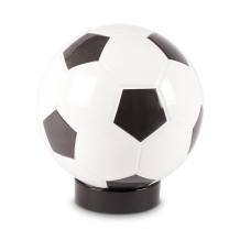 voetbal urn in zwart met wit
