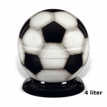 Voetbal urn Wit-Zwart op ronde voet (4000ml)