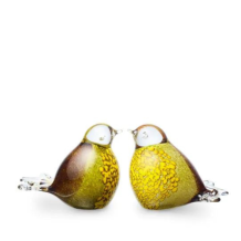 Vogel mini-urn van kristalglas