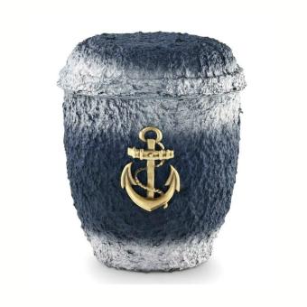 Biologische zee urn met granietkleuren en anker
