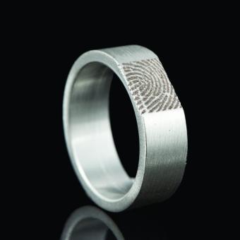 ring met vingerafdruk in Sterling zilver