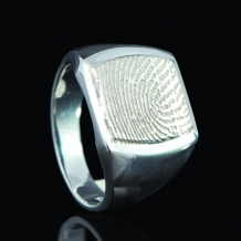 zegelring Sterling zilver met vingerafdruk