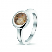 SeeYou ring in zilver met ronde askamer