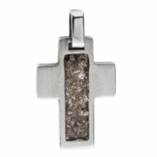 Ashanger Kruis 18x30mm in zilver