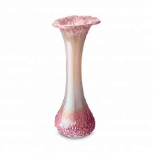 Bloemenvaas met askamer Roze-Beige