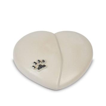 Corazon dieren urn in Wit keramiek