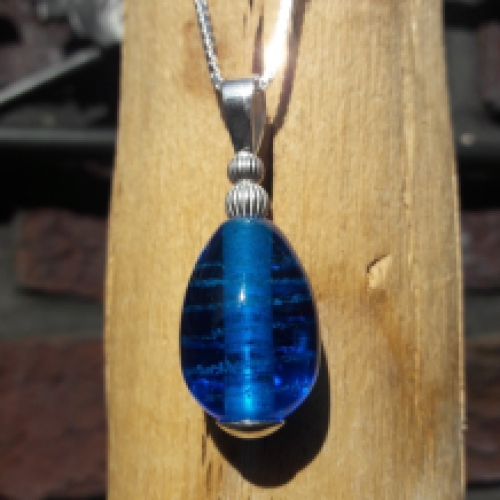 Druppel ashanger in turquoise