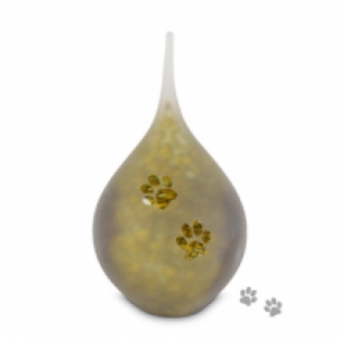 druppel urn opake-nature 19cm: pootafdrukken