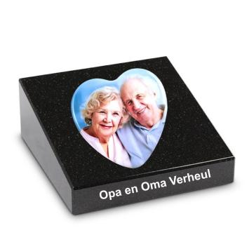 fotoblok 17x17cm + Hart fotokeramiek