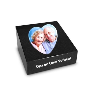 fotoblok 12x12cm + Hart fotokeramiek