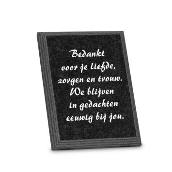 Gedenksteen 15x20cm met rondom zaagsnede