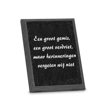 Gedenksteen 20x30cm met rondom zaagsnede