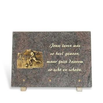 Gedenksteen 20x30cm - Voetbal -